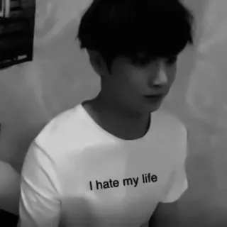 📎 I hate my life Traurigkeit, Depression, Negativ, Teenager, Emo, Enttäuschung telegram sticker