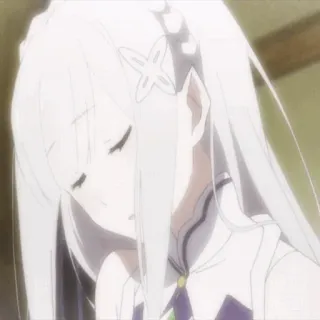 🤍 Emilia Anime, Manga, Emilia, Carina, Ragazza, Sticker telegram sticker