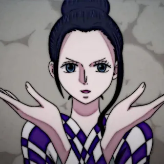 📜 Nico Robin One Piece 妮可·罗宾, 海贼王, 动漫, 角色, 漫画, 草帽海贼团 telegram sticker