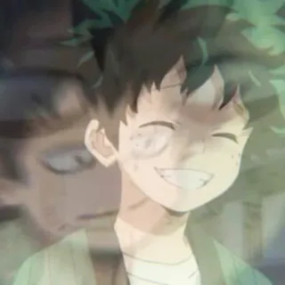 🧊 Izuku Midoriya My Hero Academia Anime, My Hero Academia, Izuku Midoriya, Deku, Sorriso, Desenho animado telegram sticker