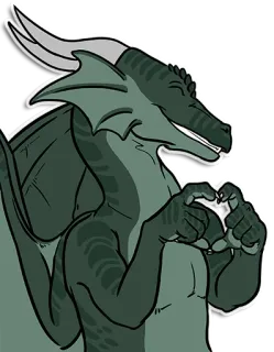 ❤️ dragão, coração, asas, animal, fantasia telegram sticker