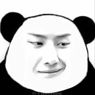 🤍 @VietNong Panda, Meme, Asiatique, Drôle, Visage telegram sticker