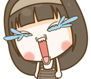😂 pleurer, fille, dessin animé, triste, contrarié, émotion, personnage telegram sticker