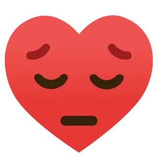 🌟 sad, heart, emoji, feeling, emotion, red telegram sticker
