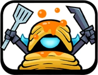 🤬 видеоигра, Clash Royale, блины, робот, готовка telegram sticker