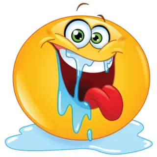 😋 emoji, drooling, hungry, excited, yellow face telegram sticker