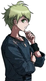 🤔 Rantaro Amami Danganronpa V3: Killing Harmony Anime, Danganronpa, Rantaro Amami, Zielone włosy, Postać whatsapp sticker
