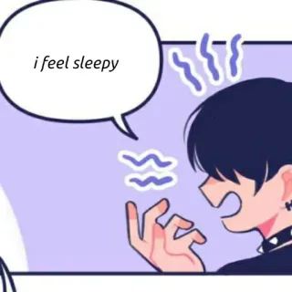 🔗 i feel sleepy sleepy, anime, manga, tired, cartoon telegram sticker