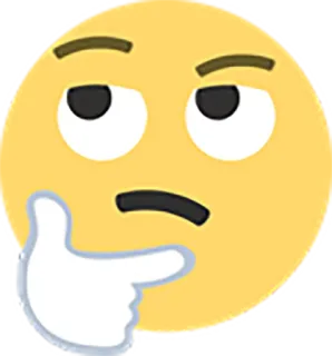🤔 emoji, thinking, pondering, thoughtful, question telegram sticker