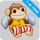 🎁 1 of 150K ลิง, ฉาบ, ของเล่น, สัตว์ telegram sticker