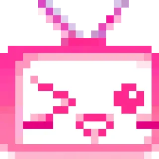 😜 television, pixel art, pink, cute, retro, kawaii telegram sticker