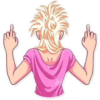 🖕 средний палец, оскорбительный, жест, оскорбление telegram sticker