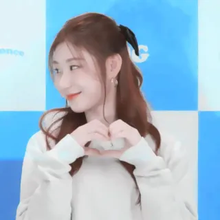 💠 女性, ポートレート, ハート, 愛, KPOP, 可愛い whatsapp sticker