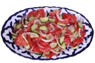 🍅 sałatka, pomidor, ogórek, cebula, jedzenie, warzywa, danie, zdrowy telegram sticker