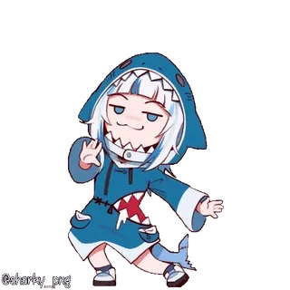🥳 Gawr Gura Hololive whatsapp sticker