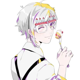 🍰 HAPPY BIRTHDAY Anime, Charakter, Geburtstag, Kuchen, Brille telegram sticker