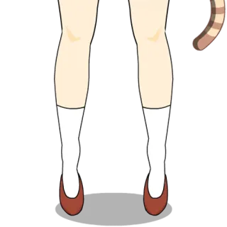 😵 benen, sokken, schoenen, kattenstaart telegram sticker