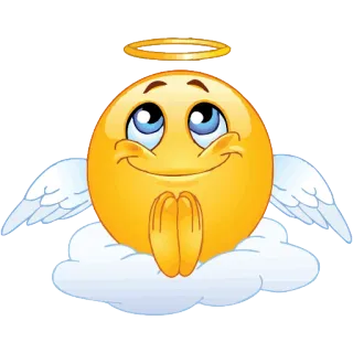 👼 Emoji, Engel, Heiligenschein, Wolke, Beten, Süß, Flügel telegram sticker