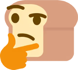 🤔 thinking, toast, meme, pondering telegram sticker