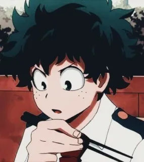 🥦 Izuku Midoriya My Hero Academia Anime, Eroe, Manga, Cibo telegram sticker