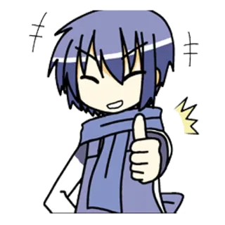 👍 Anime, Manga, Hoạt hình, Thích, Nhân vật, Kawaii telegram sticker