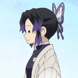 🦋 Shinobu Kocho Demon Slayer Аниме, Клинок рассекающий демонов, Шинобу Кочо, Бабочка, Манга telegram sticker