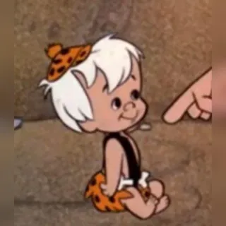 😊 Bam-Bam Rubble The Flintstones 漫画, 赤ちゃん, バンバン, フリントストーン, キャラクター, 漫画キャラクター telegram sticker