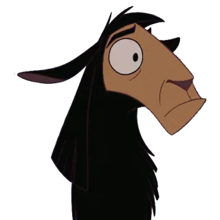 🙁 Kuzco The Emperor's New Groove Desenho animado, Disney, Personagem, Lhama, Engraçado, Kuzco telegram sticker