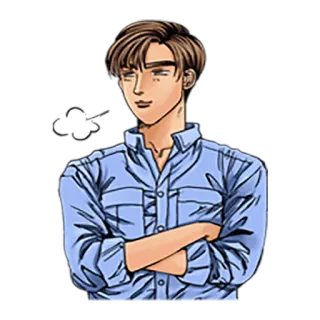 😎 Takumi Fujiwara Initial D Takumi, Fujiwara, Initial D, Anime, Personaggio, Pilota telegram sticker