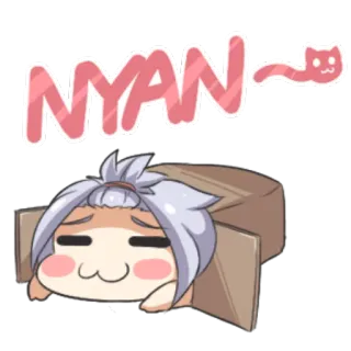 💤 NYAN cat, box, anime, cute, kawaii telegram sticker