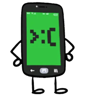 😡 >:C Handy, Smartphone, wütend, Cartoon, Pixelkunst, Figur whatsapp sticker
