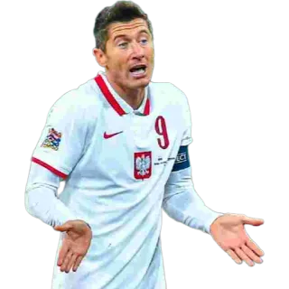 🤷‍♂️ Robert Lewandowski fútbol, jugador, atleta, Polonia telegram sticker