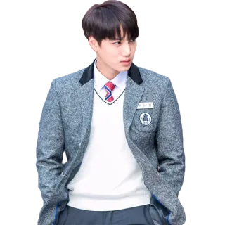 😒 uomo, uniforme scolastica, grigio, giacca whatsapp sticker