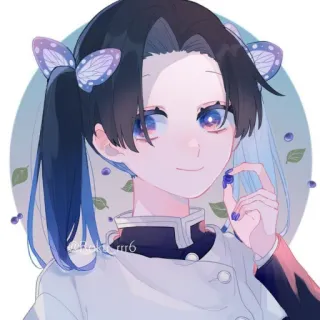 ☺️ Anime, Borboleta, Garota, Fanart, Ilustração telegram sticker