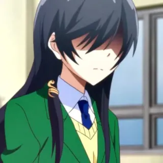 📗 Anime, Schooluniform, Personage, Vrouw, Meisje, Portret telegram sticker