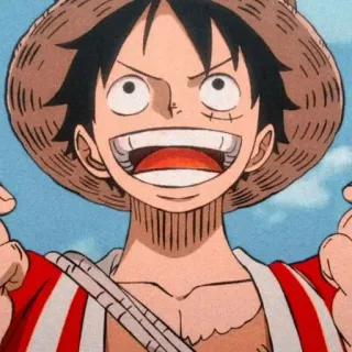 🏴‍☠️ Luffy One Piece anime, cartoon, monkey d luffy, one piece, pirate telegram sticker