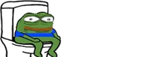 🚽 Pepe the Frog meme, internet culture, pepe the frog, frog, toilet telegram sticker