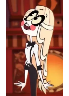 🟡 Charlie Morningstar Hazbin Hotel Мультфильм, Анимация, Hazbin Hotel, Чарли Морнингстар, Смешной telegram sticker
