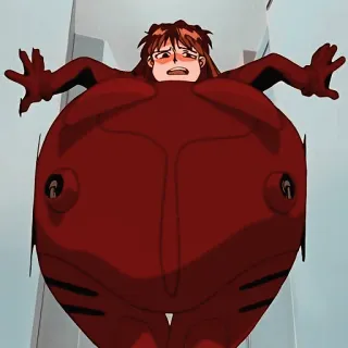 😫 Asuka Langley Soryu Neon Genesis Evangelion anime, character, evangelion, asuka, manga, red suit telegram sticker