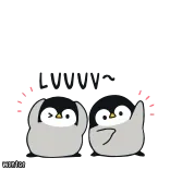 🐧 pinguim, desenho animado, fofo, animal, pássaros whatsapp sticker