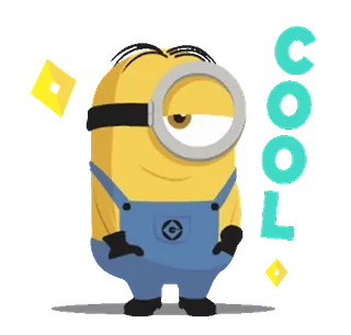 🍋 Minion Despicable Me COOL Minion, cool, Moi, moche et méchant, dessin animé, personnage, drôle telegram sticker