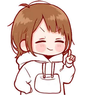 🍬 cartoon, girl, anime, cute, character, pointing telegram sticker