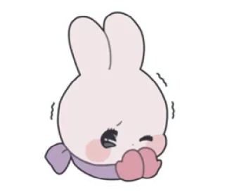 🎀 кролик, мультфильм, милый, наклейка, животное, каваи telegram sticker