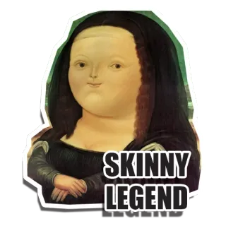 💁‍♀️ SKINNY LEGEND мона лиза, пародия, смешной, skinny legend, мем, искусство telegram sticker