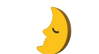 🌙 moon, sleeping, night, sky, crescent telegram sticker