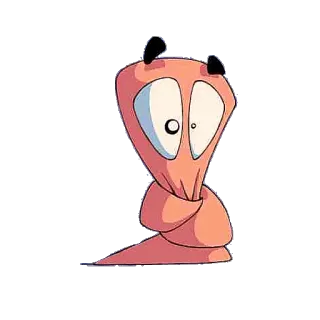 🤐 การ์ตูน, หนอน, ตัวละคร, แอนิเมชั่น, ตลก, สนุก, โง่ telegram sticker