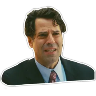 😟 hombre, expresión facial, negocios, triste, llorando, cara telegram sticker