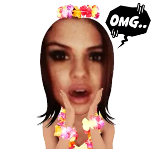 😧 OMG.. meu deus, surpreso, flor, mulher, chocado, pasmo whatsapp sticker
