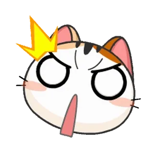 😠 แมว, อีโมจิ, โกรธ, ตกใจ, สีหน้า, การ์ตูน, สติกเกอร์ telegram sticker