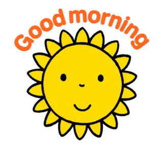 👿 GOOD MORNING soleil, bonjour, salutation, jaune, positif, rayon de soleil, jour telegram sticker